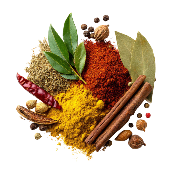 vecteezy colorful mix of spices and leaves still life on transparent 69942050