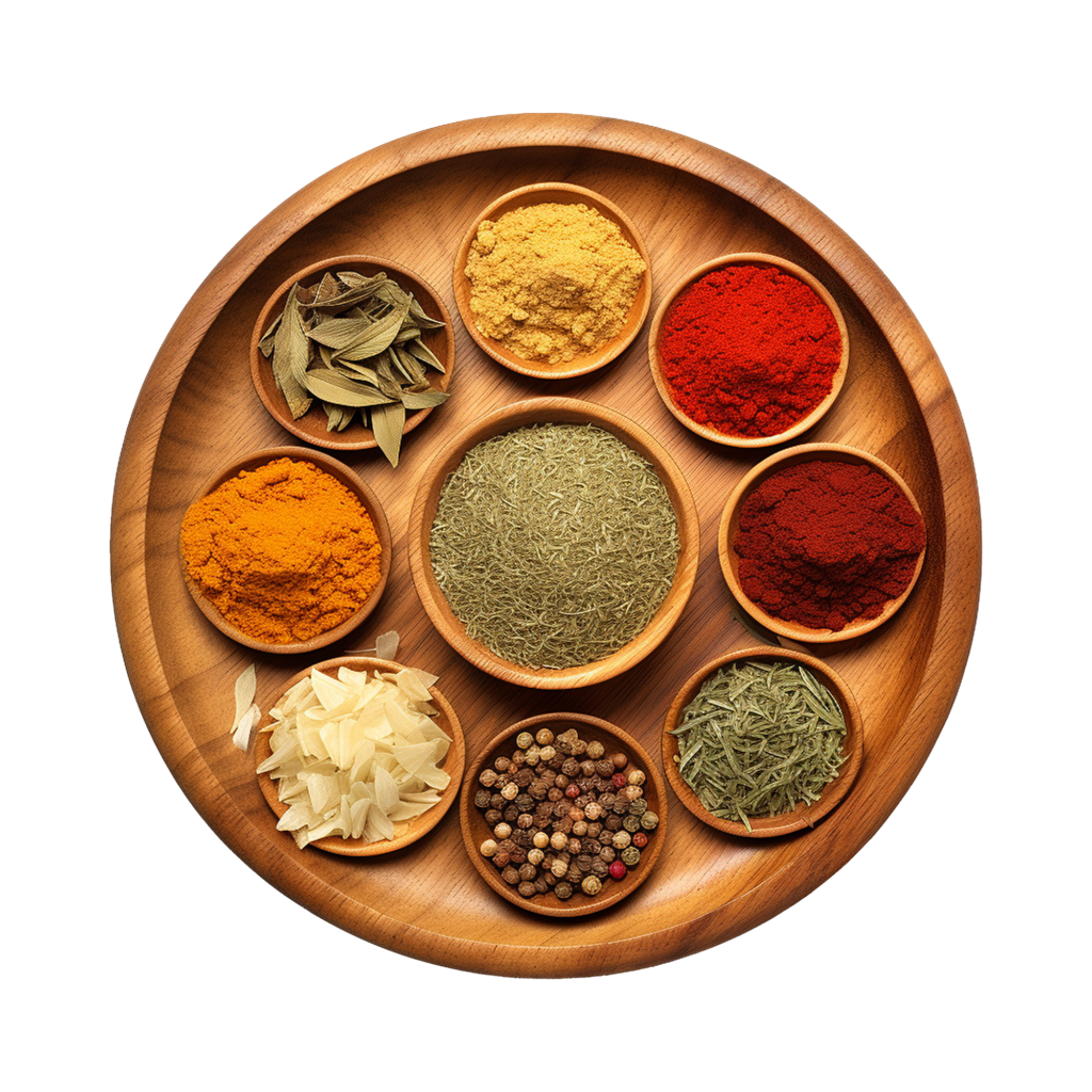 vecteezy spices assortment in bowls laid on wooden board 51494927